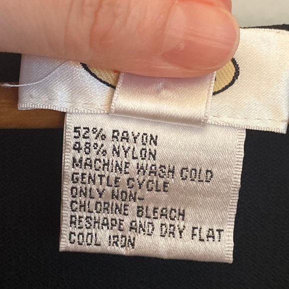 Talbots Knit Black Square Neck 3/4 Sleeve Top - Picture 4 of 4